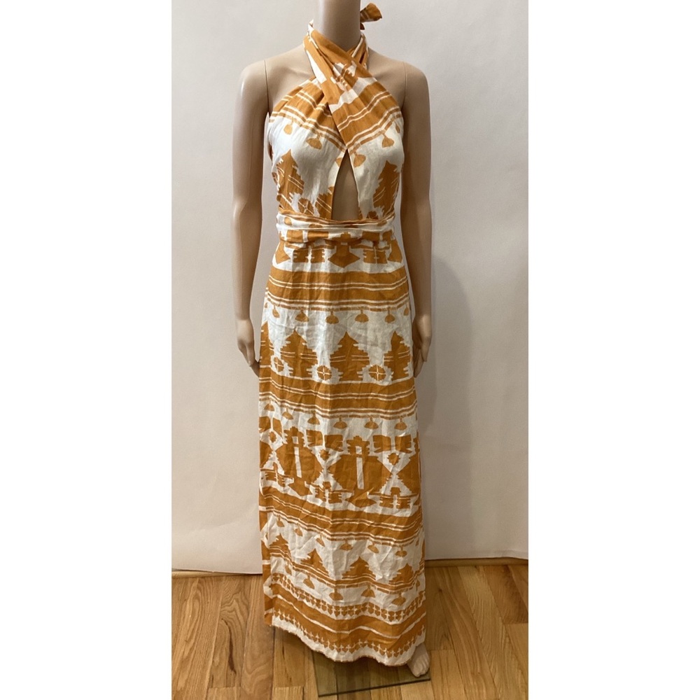 JOHANNA ORTIZ PRINTED LINEN MAXI DRESS - Picture 3 of 7